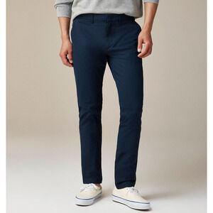 J.Crew 484 Slim Fit Tech Pant Stretch Comfort Navy Blue Mens W 32 L 34 NWT